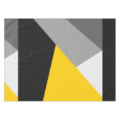 Eenvoudig Matig Geel Geel en Zwart Geo Tafelkleed (Voorkant (Horizontaal))