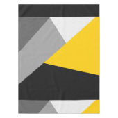 Eenvoudig Matig Geel Geel en Zwart Geo Tafelkleed (Voorkant)