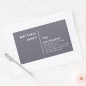 Eenvoudig Matig Paars Grijs Wit Rechthoekige Sticker (Envelop)