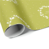 Eenvoudig Matig Zuurgroen Kerstfeest Holly Wreater Cadeaupapier (Rol Hoek)