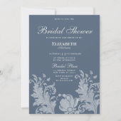 Eenvoudig mauve blauw wit bloemenkant Vrijgezellen Kaart (Voorkant)