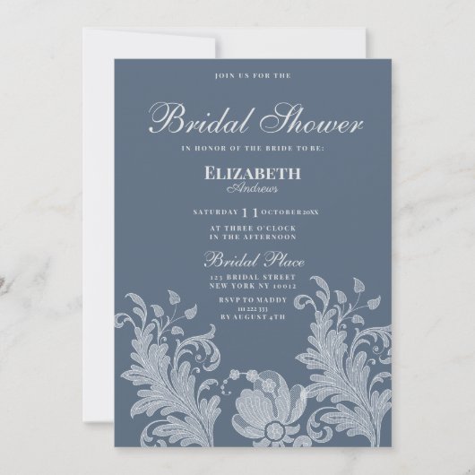 Eenvoudig mauve blauw wit bloemenkant Vrijgezellen Kaart (Voorkant)