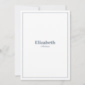 Eenvoudig mauve blauw wit bloemenkant Vrijgezellen Kaart (Achterkant)