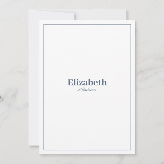 Eenvoudig mauve blauw wit bloemenkant Vrijgezellen Kaart (Achterkant)