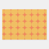 Eenvoudig medio-midden modern geel Oranje patroon Inpakpapier Vel (Voorkant 3)