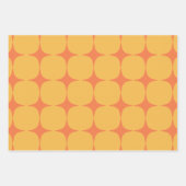 Eenvoudig medio-midden modern geel Oranje patroon Inpakpapier Vel (Voorkant 2)
