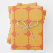 Eenvoudig medio-midden modern geel Oranje patroon Inpakpapier Vel (In situ)