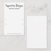 Eenvoudig meerdere Kettingen oorbel houder display Visitekaartje (Voorkant / Achterkant)