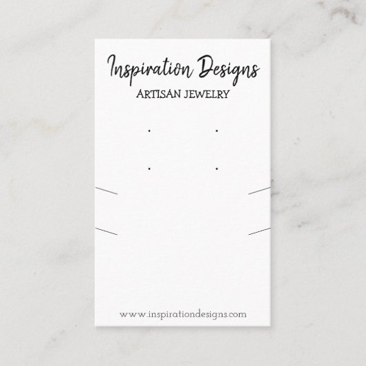 Eenvoudig meerdere Kettingen oorbel houder display Visitekaartje (Voorkant)