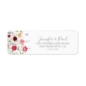 Eenvoudig meerkleurig Wildflower Retouradreslabel Etiket (Voorkant)