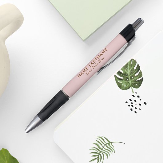Eenvoudig meisje Blush Roze Elegant Modern Naam Ti Pen