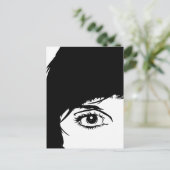 Eenvoudig meisje in Silhouette Briefkaart (Staand voorkant)