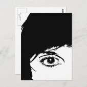 Eenvoudig meisje in Silhouette Briefkaart (Voorkant / Achterkant)