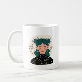 Eenvoudig Meisje met Koffiekopje Koffiemok