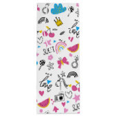 Eenvoudig meisje voornaam kleurig vaderdagspatroon wijn cadeautas (Achterkant)