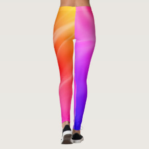Eenvoudig Meisjesachtig Abstract Ombre Roze Aurora Leggings