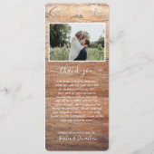 Eenvoudig menu Bindhout botanische kruidenbruiloft (Achterkant)