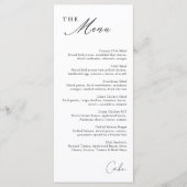 Eenvoudig menu Calligrafie (Voorkant)