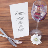 Eenvoudig menu Drink zwart-wit