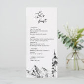 Eenvoudig menu gebergte boshand (Staand voorkant)