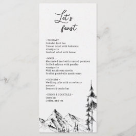Eenvoudig menu gebergte boshand