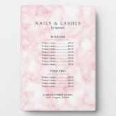 Eenvoudig menu Gold Marble-prijs Roos Fotoplaat (voorkant)