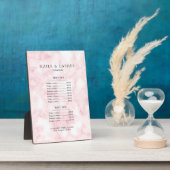 Eenvoudig menu Gold Marble-prijs Roos Fotoplaat (Zijkant)
