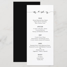 Eenvoudig menu Moderne kalligrafie