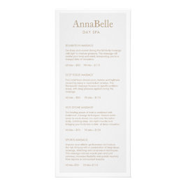 Eenvoudig menu Prijslijst met lichte grijze ruimte