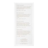 Eenvoudig menu Prijslijst met lichte grijze ruimte (Achterkant)