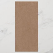 Eenvoudig menu Rustic Kraft Brown (Achterkant)