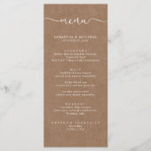 Eenvoudig menu Rustic Kraft Brown (Voorkant)