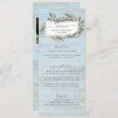 Eenvoudig menu Rustisch hout Botanische kruidenbru (Voorkant / Achterkant)