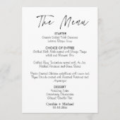 Eenvoudig menu Scriptbruiloft (Voorkant)