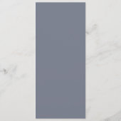 Eenvoudig menu Slate Blue Gray Weddenrennen (Achterkant)