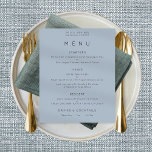 Eenvoudig menu Stusty Blue Wedding Poster<br><div class="desc">Eenvoudig menu van de Stusty Blue Wedding. U kunt de doopvontstijl en de kleuren en de achtergrondkleuren ook veranderen als u via Edit Verdere optie wenst.</div>