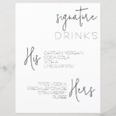 Eenvoudig menu van de handtekeningenbalk (Voorkant)