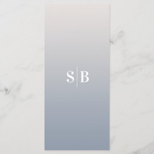 Eenvoudig menu van het Oranje van het Wit en van h (Achterkant)