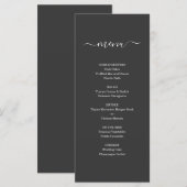 Eenvoudig menu voor bruiloften of andere speciale  (Voorkant / Achterkant)