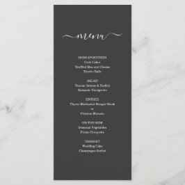 Eenvoudig menu voor bruiloften of andere speciale 