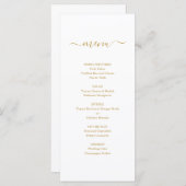 Eenvoudig menu voor bruiloften of andere speciale  (Voorkant / Achterkant)