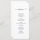 Eenvoudig menu voor bruiloften of andere speciale  (Voorkant / Achterkant)