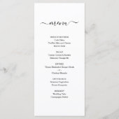 Eenvoudig menu voor bruiloften of andere speciale  (Voorkant)