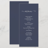 Eenvoudig menu voor bruiloften of andere speciale (Voorkant / Achterkant)