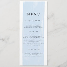 Eenvoudig menu Waterverf bruiloft