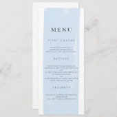 Eenvoudig menu Waterverf bruiloft (Voorkant / Achterkant)