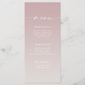 Eenvoudig menu Wit-huwelijk van Ombre Mauve & Gard (Voorkant)