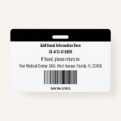 Eenvoudig merkarts en gynaecoloog Badge (Achterkant)