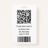 Eenvoudig merkarts en gynaecoloog Badge (Achterkant)