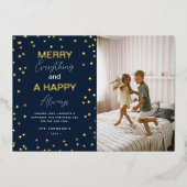 Eenvoudig 'Merry Alles'-kerstcadeau Folie Feestdagenkaart (Voorkant)